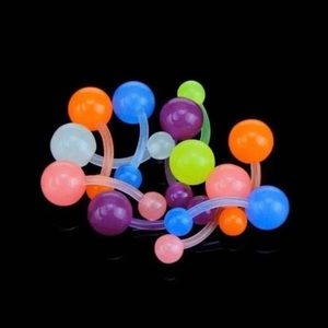 (5) Glow in the Dark Belly Rings